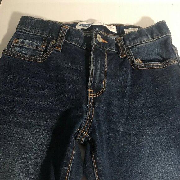 2 Pairs Old Navy Boys Jeans Size 8 Flex Bootcut & Skinny Dark Wash - Picture 4 of 10